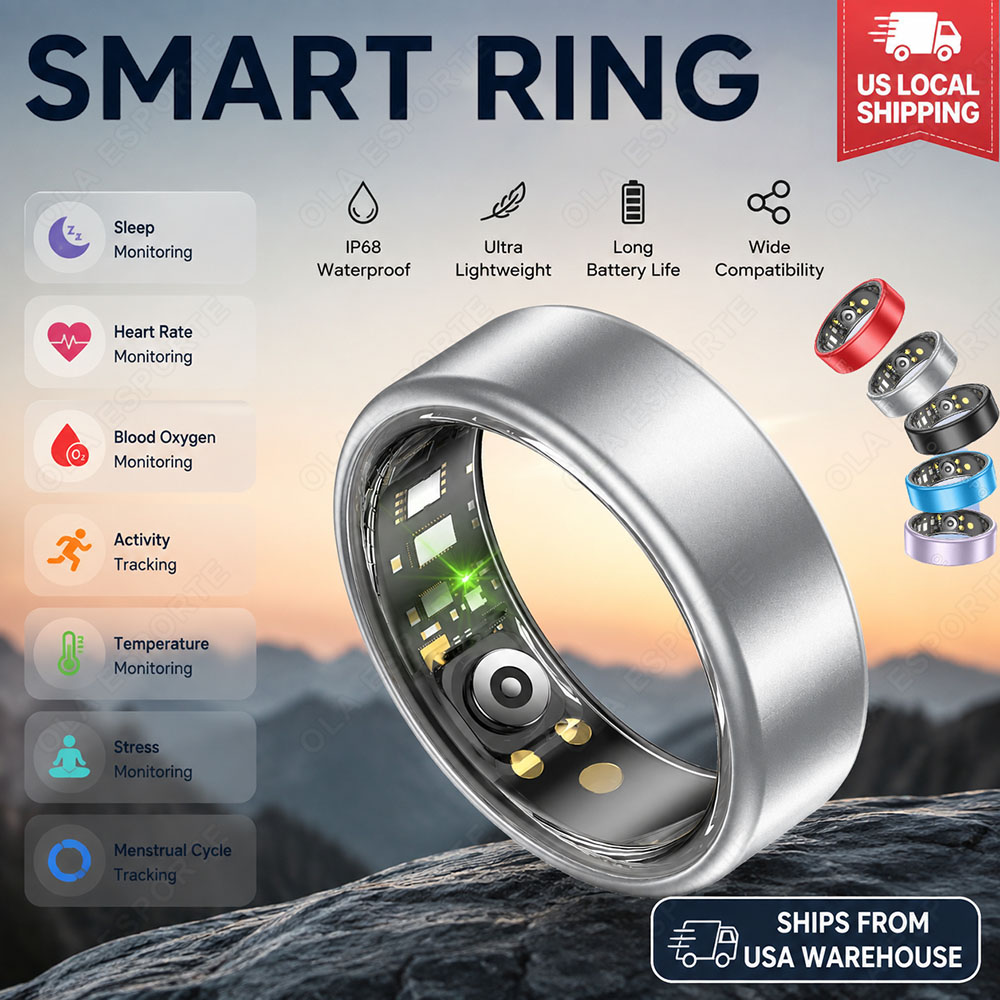Smart Ring Step Calorie Fitness Monitor - Smart Ring For Men Women Heart