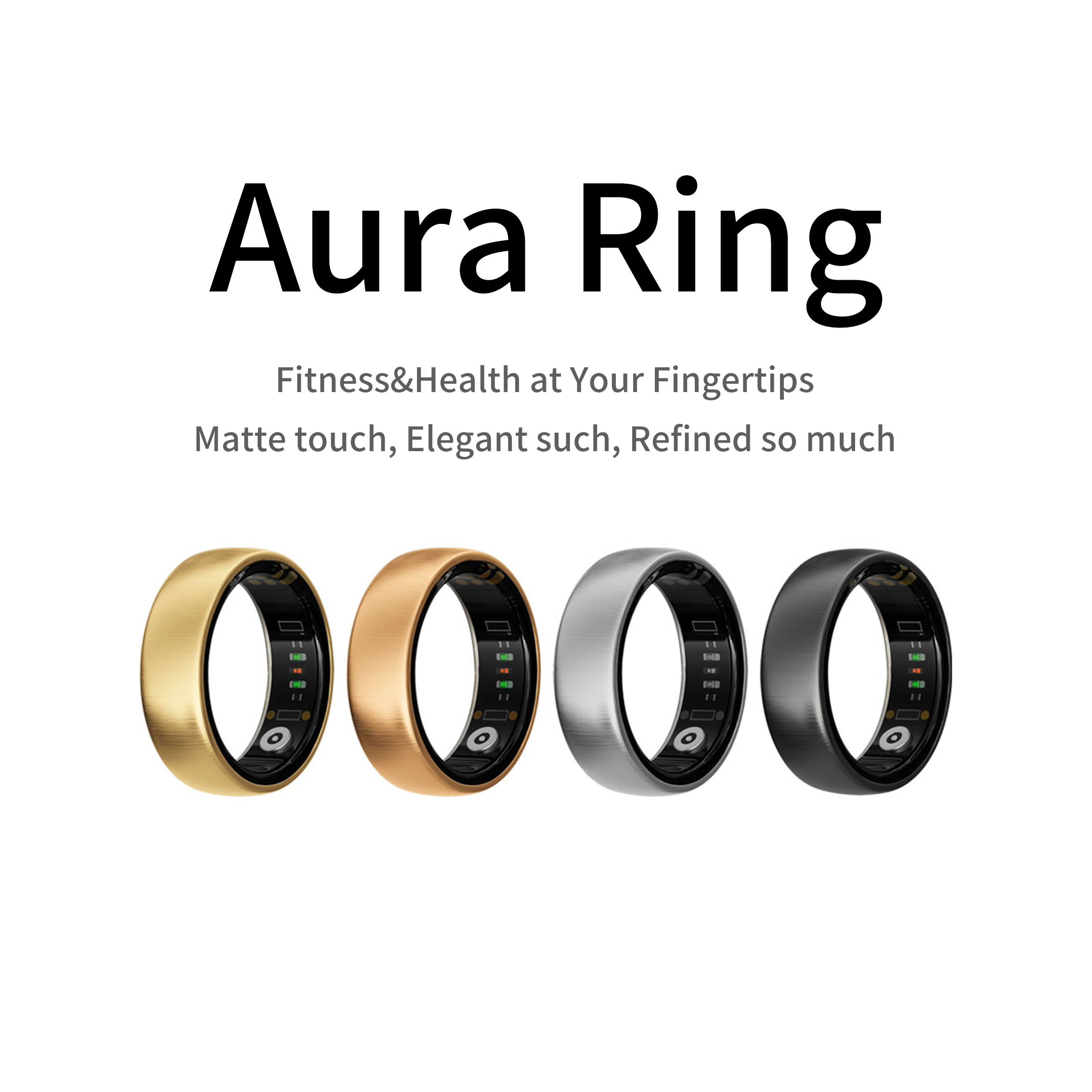 Smart Ring Step Calorie Fitness Monitor - Nhẫn thông minh AURA Matt, thiết