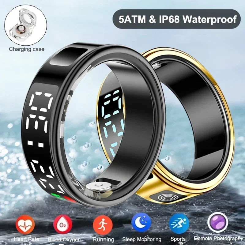 Smart Ring Health Tracker Heart Rate Sleep - Smart Ring For Men Women Multifunctional
