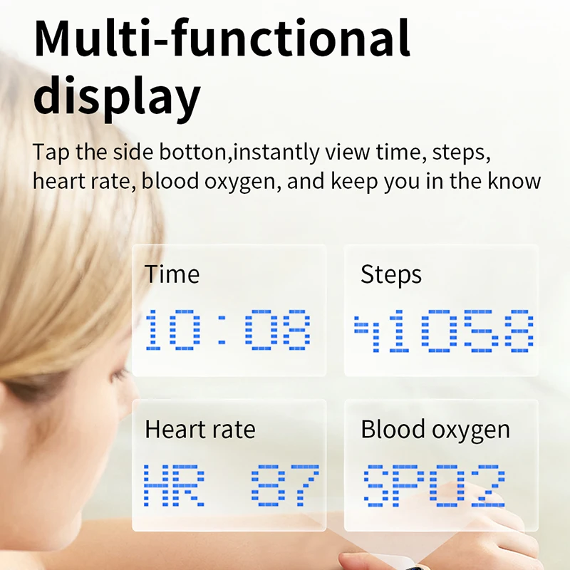 New Smart Ring Blue LED Displa - đánh giá và giá Smart Ring Health Tracker Heart Rate Sleep