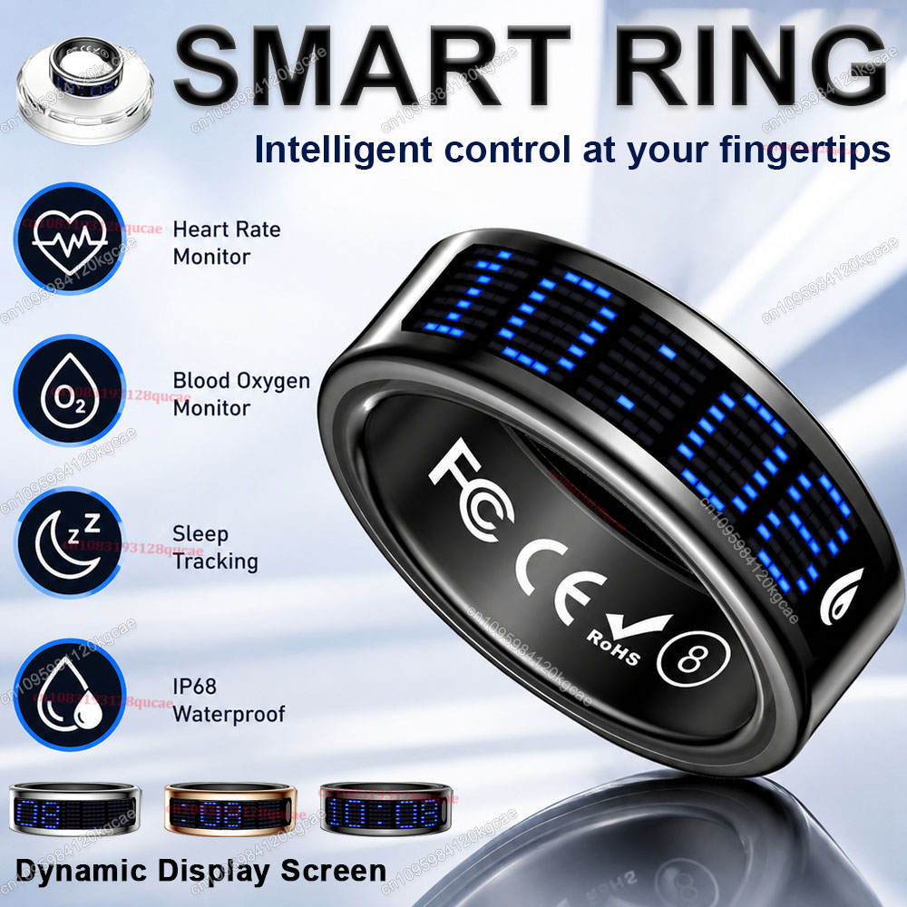 Smart Ring Display Screen Touc - đánh giá và giá Smart Ring Health Tracker Heart Rate Sleep