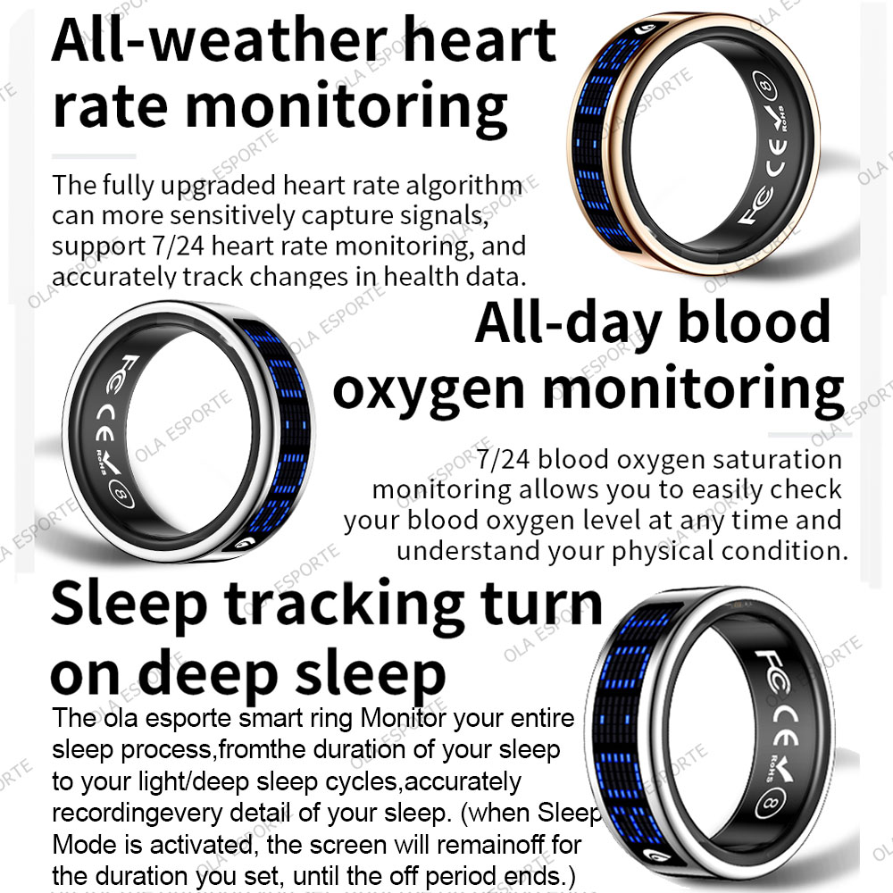 Smart Ring Display Screen Touc - đánh giá và giá Smart Ring Health Tracker Heart Rate Sleep
