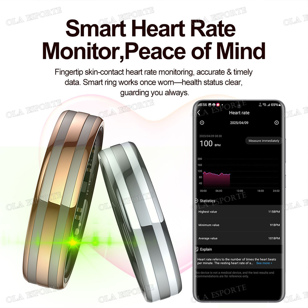 Gesture Sensing Smart Ring Out - đánh giá và giá Smart Ring Health Tracker Heart Rate Sleep