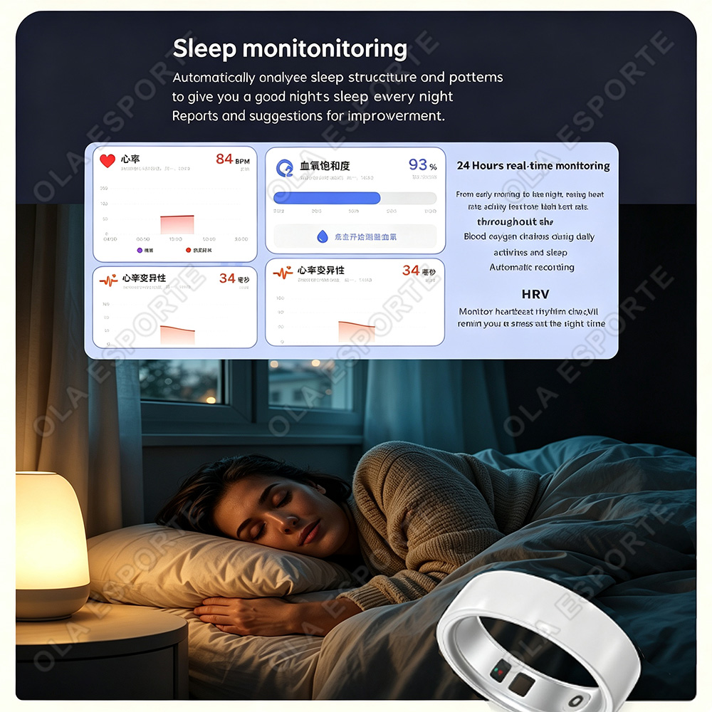 Ceramic Smart Ring Heart Rate  - đánh giá và giá Smart Ring Health Tracker Heart Rate Sleep