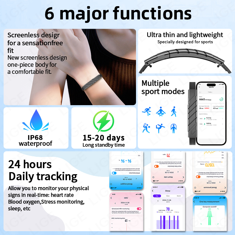 LIGE Casual Smart Bracelet Fit - đánh giá và giá Smart Ring Step Calorie Fitness Monitor