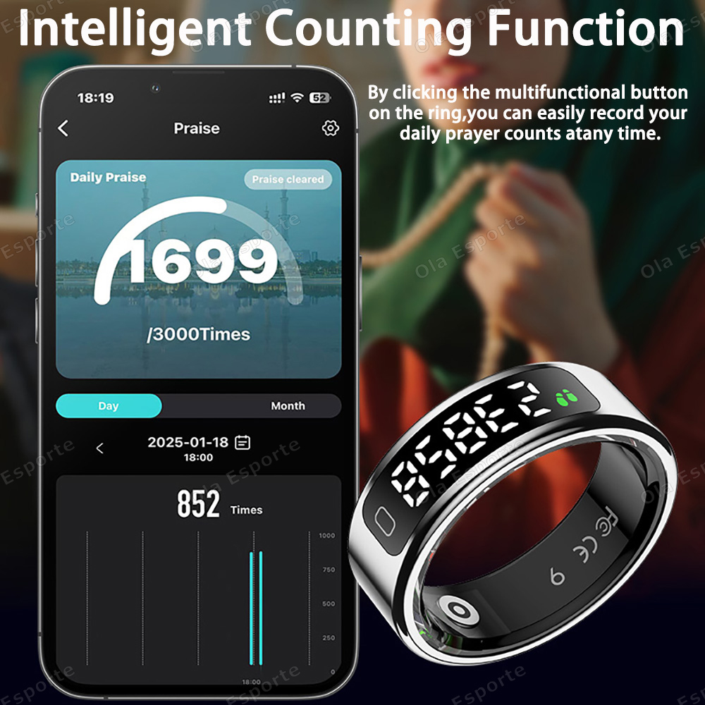 New Count Smart Ring Charging  - đánh giá và giá Smart Ring Health Tracker Heart Rate Sleep