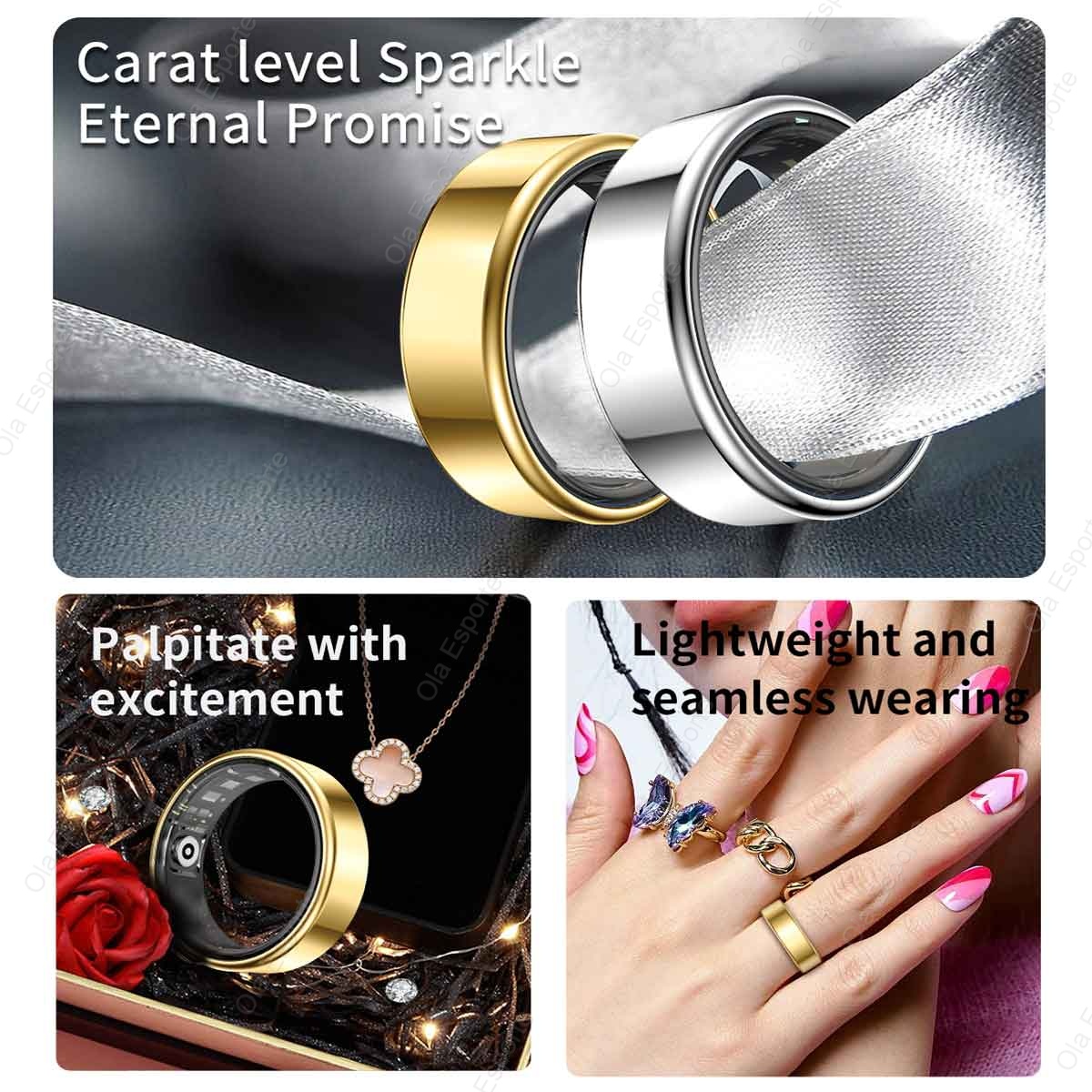 New Multi-Functional Smart Rin - đánh giá và giá Smart Ring Health Tracker Heart Rate Sleep